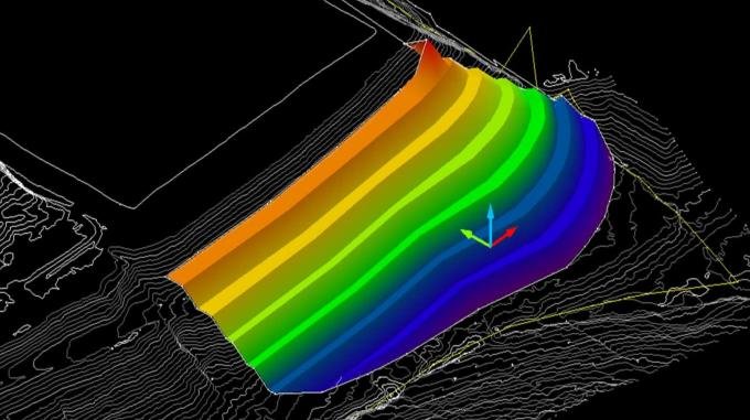 Model 3D geometri lereng rehabilitasi PT. SMKL